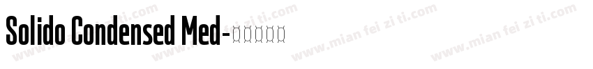 Solido Condensed Med字体转换